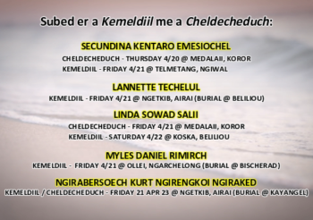 Subed er a Kemeldiil me a Cheldecheduch (Apr. 20-22, 2023)