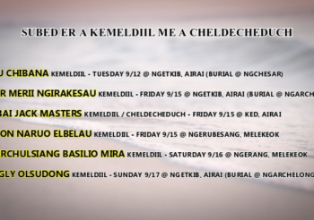 Subed er a Kemeldiil me a Cheldecheduch (Sept. 12-17, 2023)