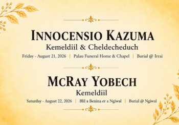 Subed er a Kemeldiil e Cheldecheduch (Aug. 21-22, 2026)